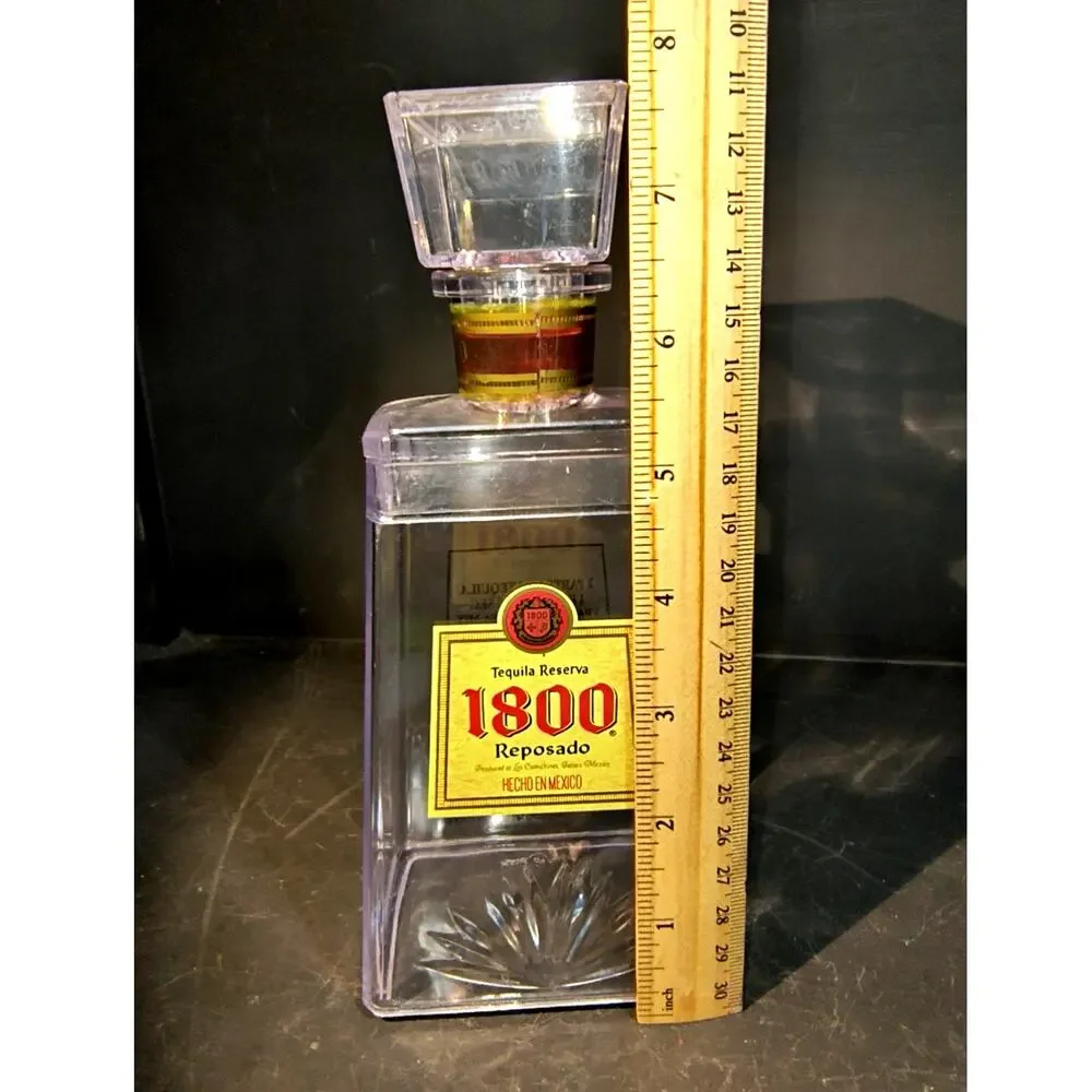 1763.  Empty Plastic Point of Sale Display Bottle 1800 Tequila Reposado